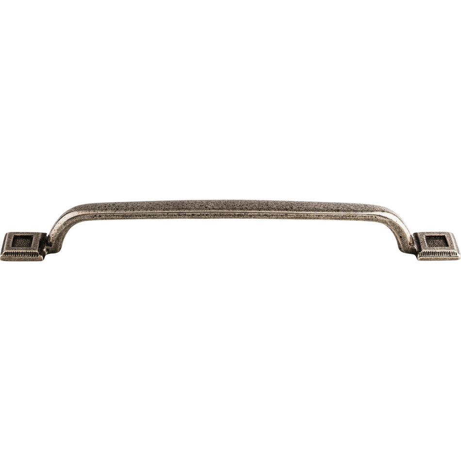 Top Knobs M1824: 8" cc Britannia Square Inset D-Handle Cabinet Pull - Cast Iron