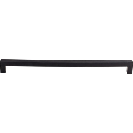 Top Knobs M1840: 12" cc Nouveau III Tapered Bar Cabinet Pull - Flat Black