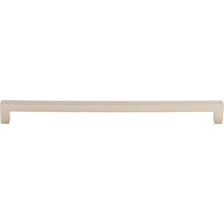 Top Knobs M1841: 12" cc Asbury Square Bar Cabinet Pull - Polished Nickel