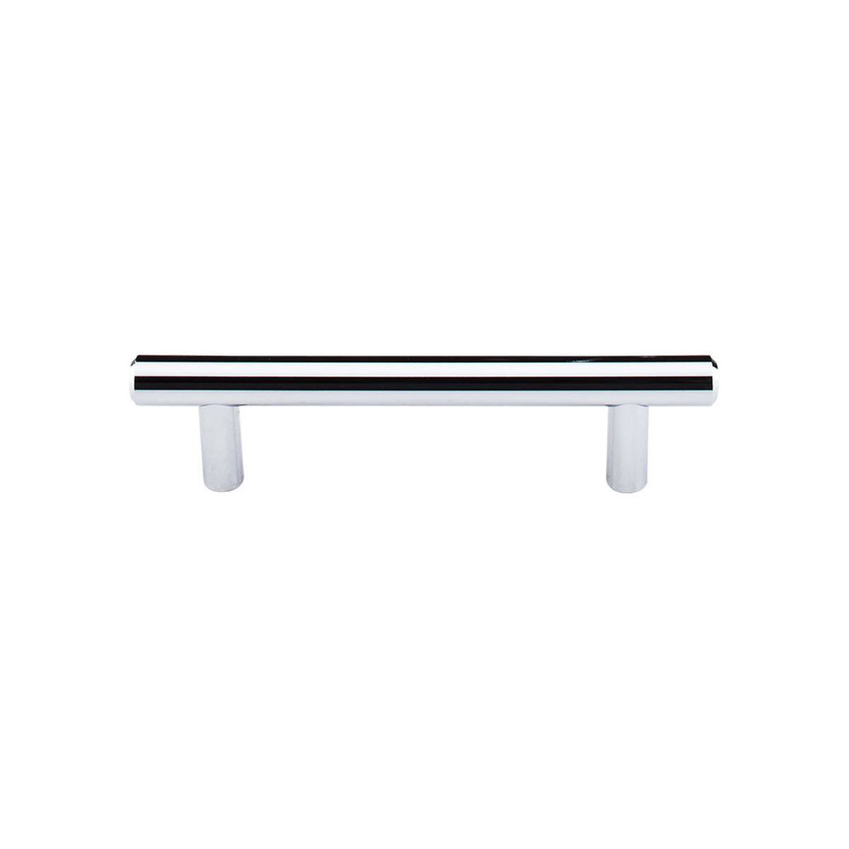 Top Knobs M1847: 3-3/4" cc Hopewell Round Bar Cabinet Pull - Polished Chrome
