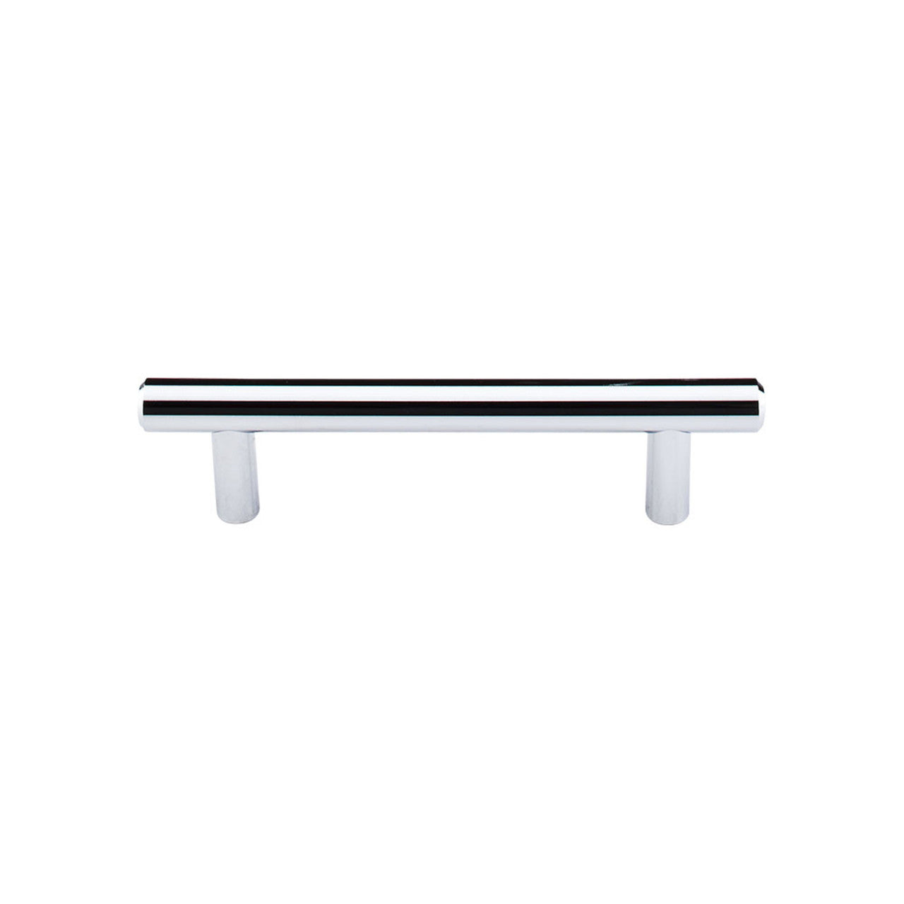 Top Knobs M1847: 3-3/4" cc Hopewell Round Bar Cabinet Pull - Polished Chrome