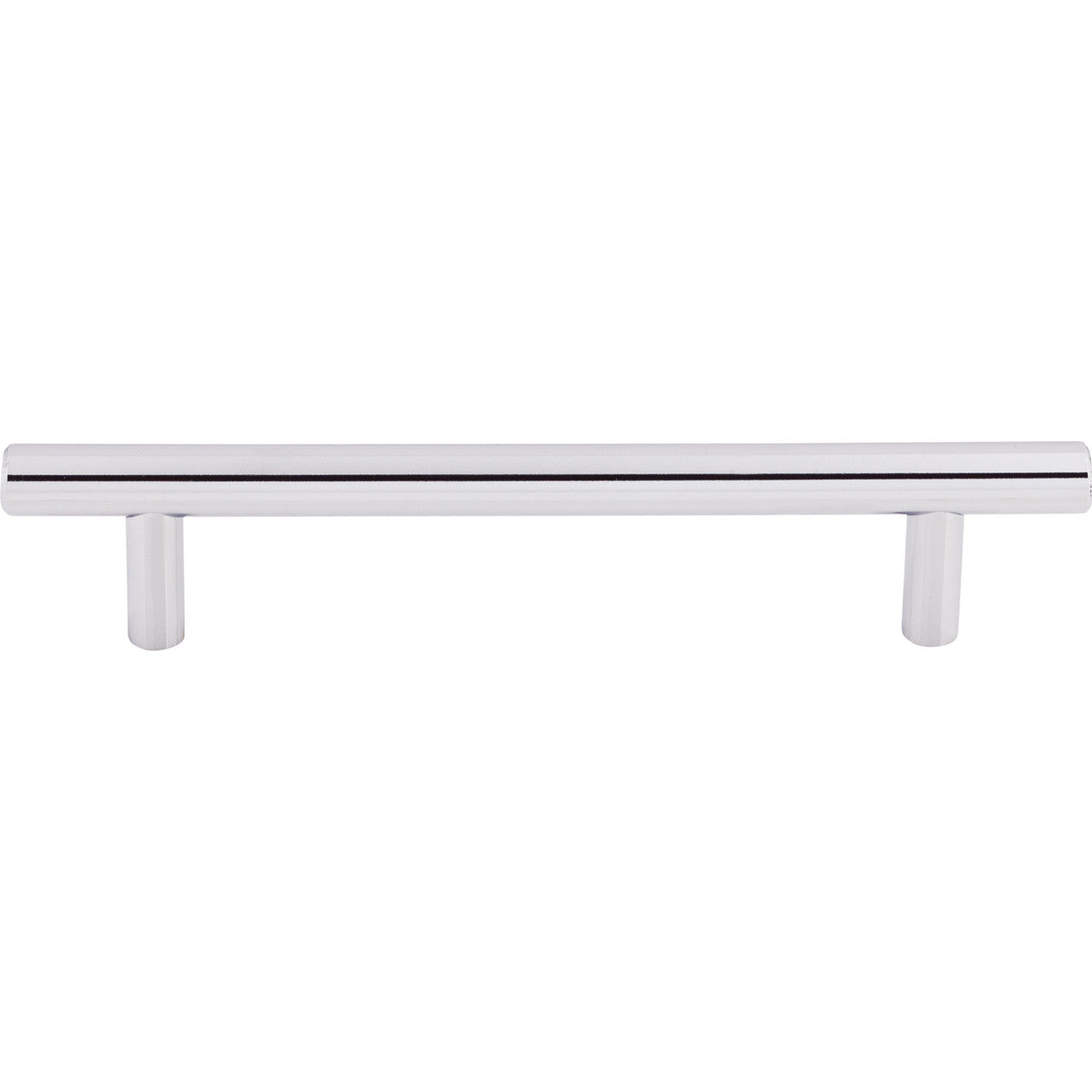 Top Knobs M1848: 5-1/16" cc Hopewell Round Bar Cabinet Pull - Polished Chrome