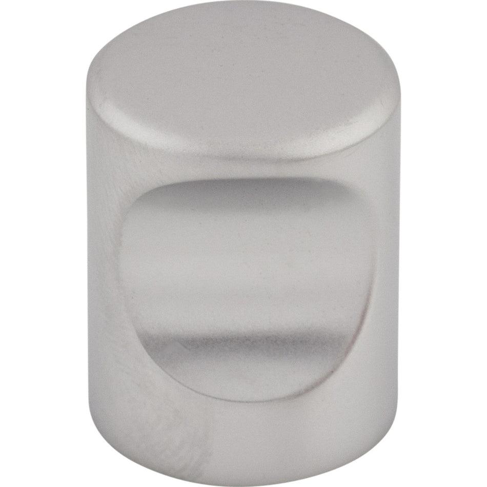 Top Knobs M1872: 3/4" Nouveau Indent Cylinder Cabinet Knob - Aluminum