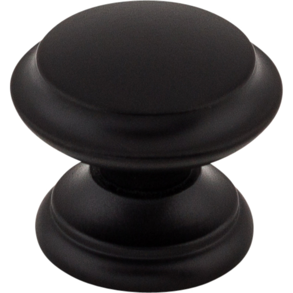 Top Knobs M1875: 1-3/8" Dakota Flat Top Round Cabinet Knob - Flat Black