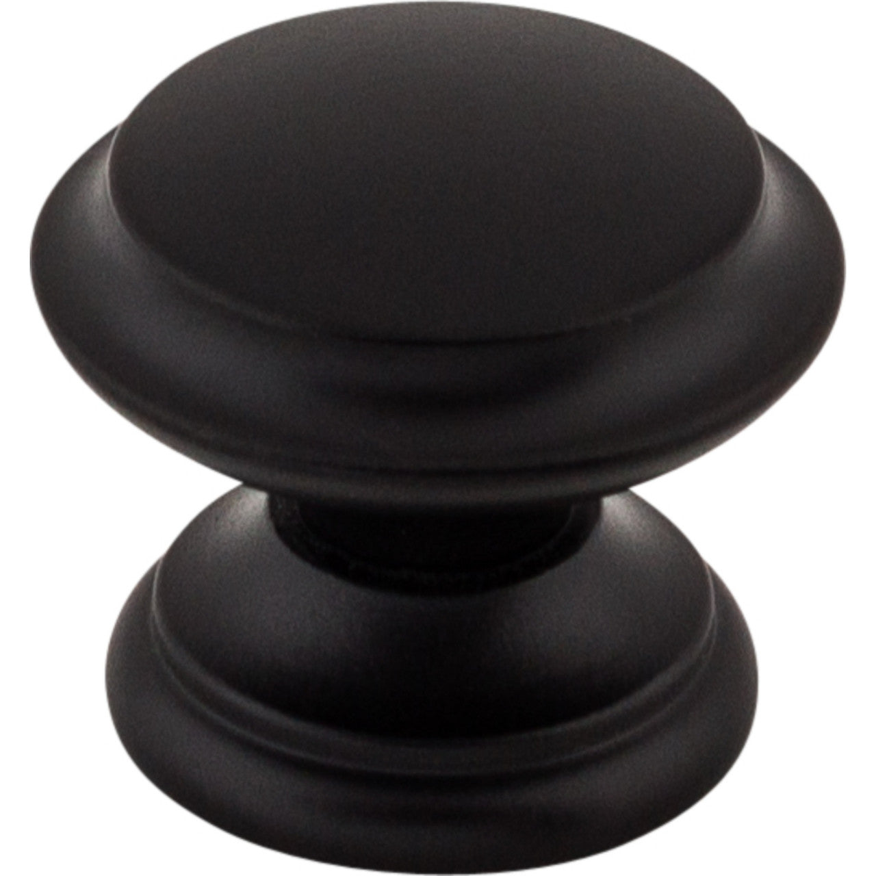Top Knobs M1875: 1-3/8" Dakota Flat Top Round Cabinet Knob - Flat Black