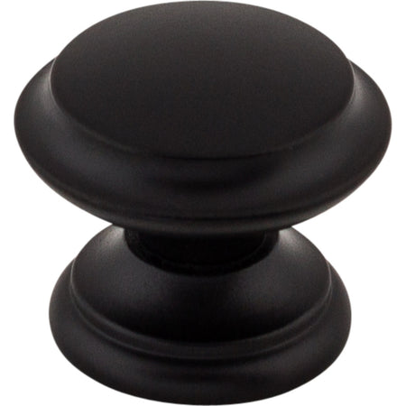 Top Knobs M1875: 1-3/8" Dakota Flat Top Round Cabinet Knob - Flat Black