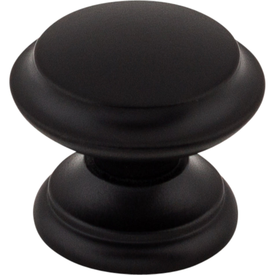 Top Knobs M1875: 1-3/8" Dakota Flat Top Round Cabinet Knob - Flat Black