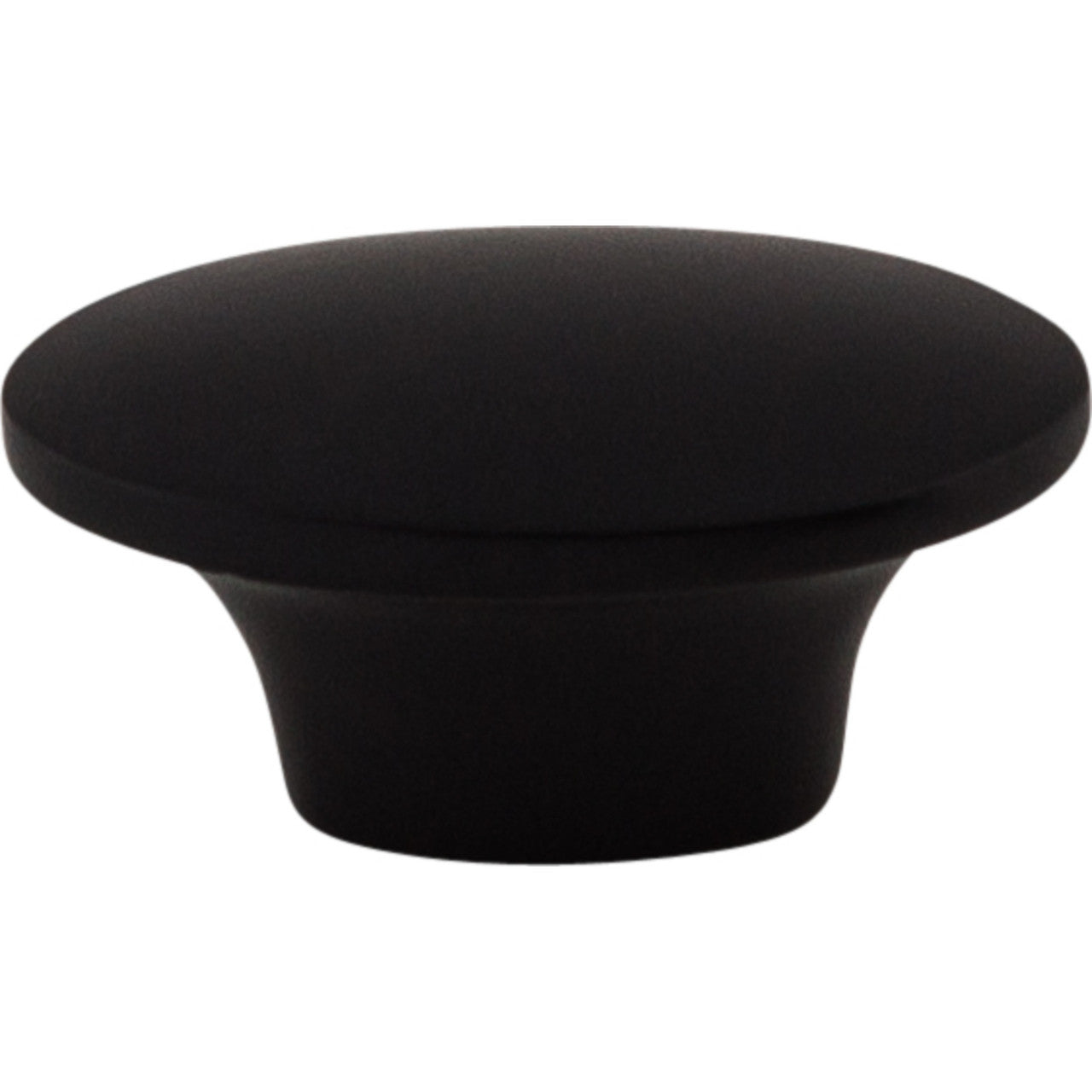 Top Knobs M1876: 1-1/2" Dakota Oval Cabinet Knob - Flat Black