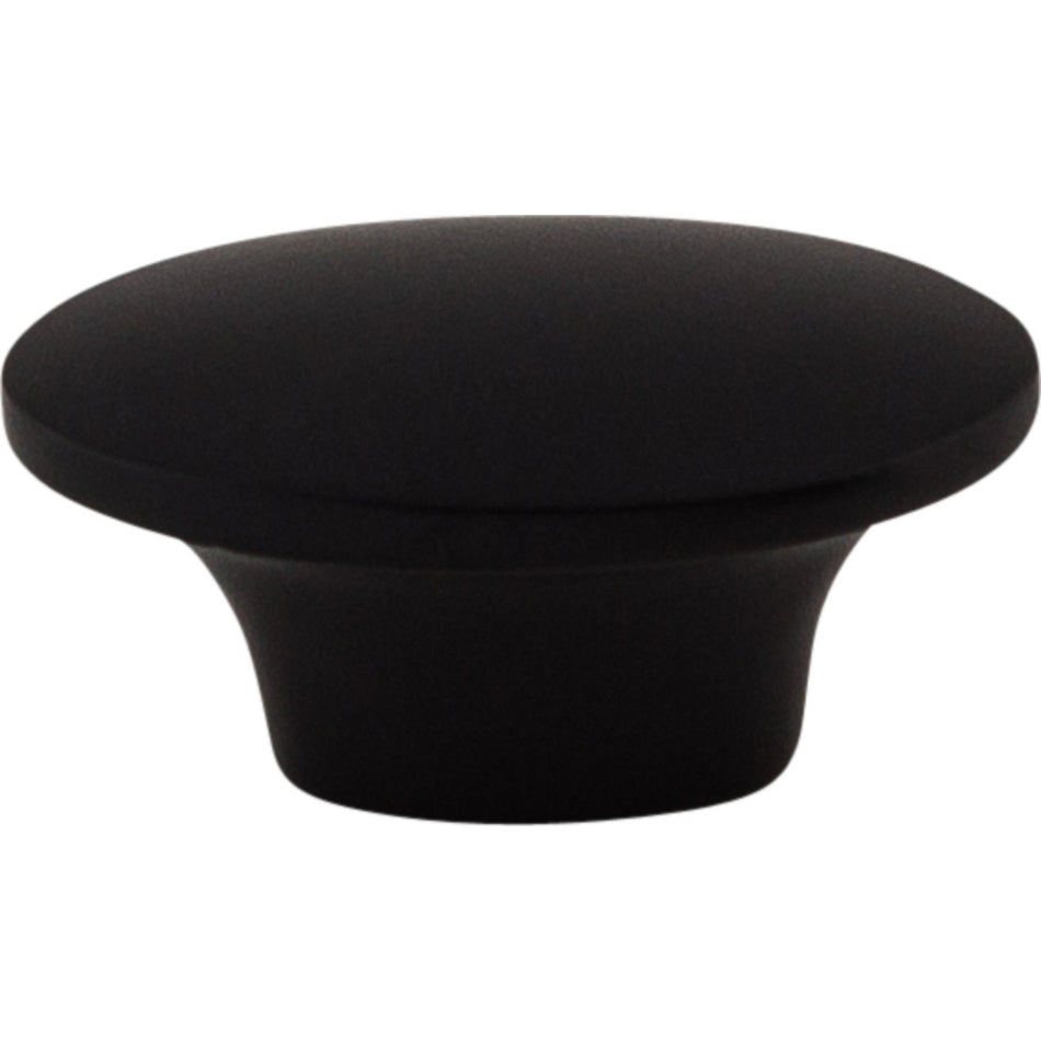 Top Knobs M1876: 1-1/2" Dakota Oval Cabinet Knob - Flat Black