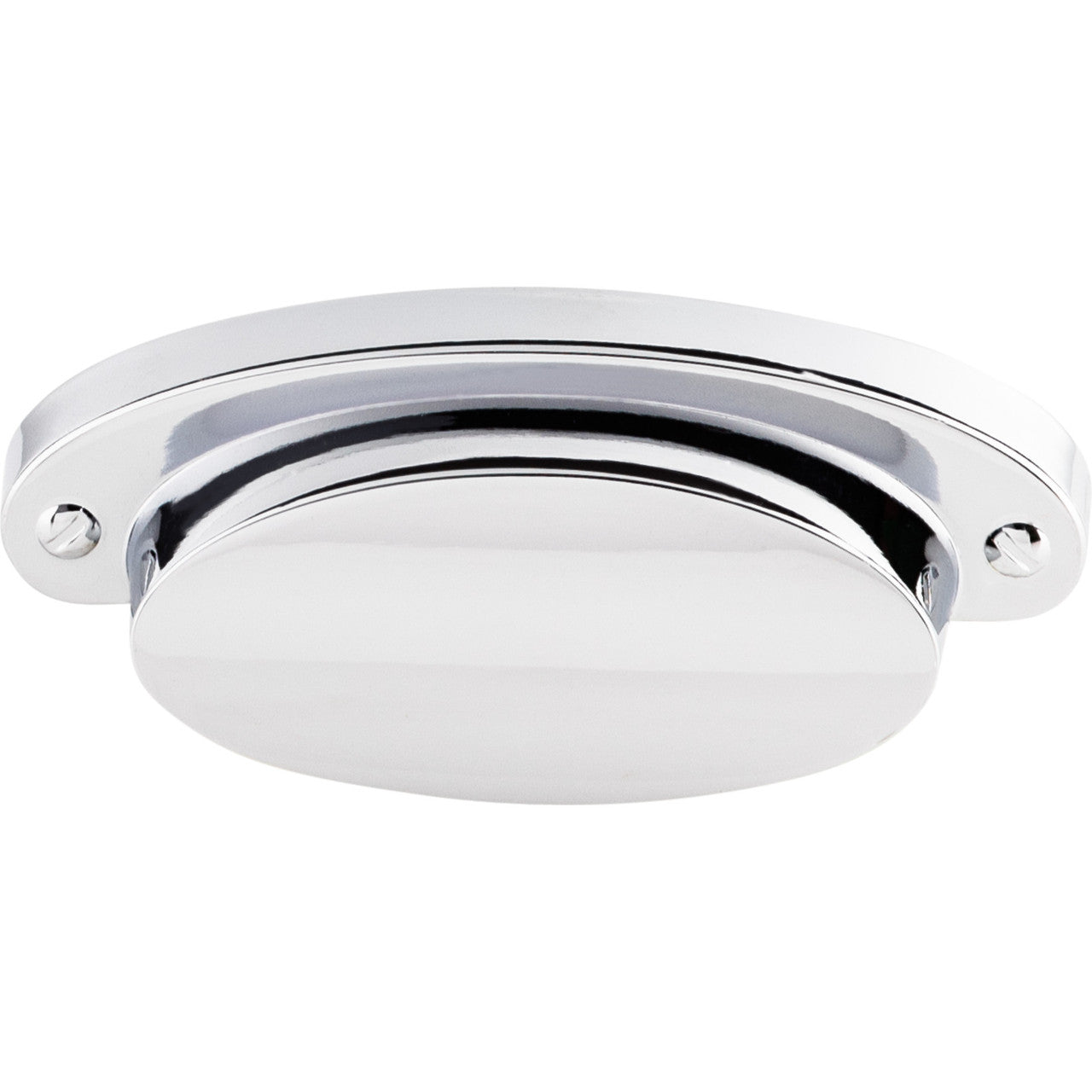 Top Knobs M1900: 2-9/16" cc Dakota Cup Cabinet Pull - Polished Chrome
