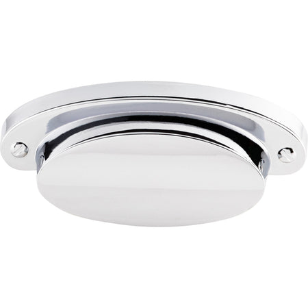 Top Knobs M1900: 2-9/16" cc Dakota Cup Cabinet Pull - Polished Chrome