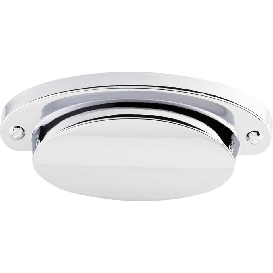 Top Knobs M1900: 2-9/16" cc Dakota Cup Cabinet Pull - Polished Chrome