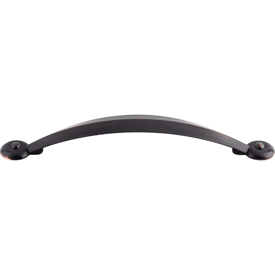Top Knobs M1909: 5-1/16" cc Dakota Angle Cabinet Pull - Tuscan Bronze