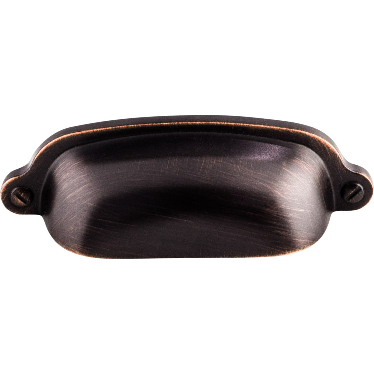 Top Knobs M1910: 2-9/16" cc Charlotte Cup Cabinet Pull - Tuscan Bronze