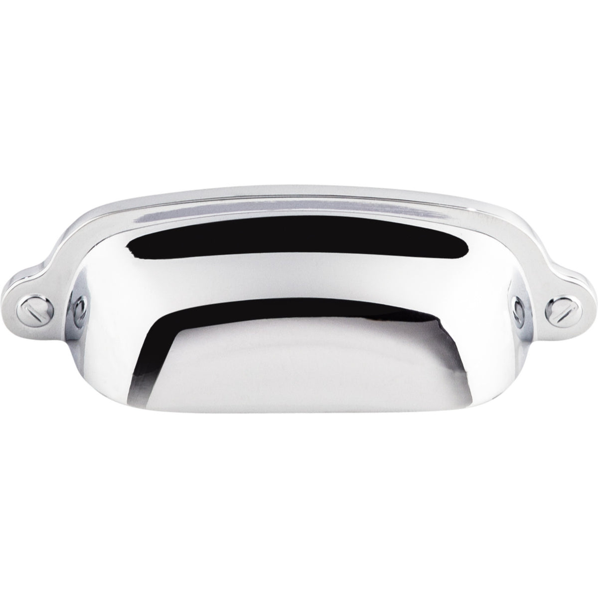 Top Knobs M1911: 2-9/16" cc Charlotte Cup Cabinet Pull - Polished Chrome