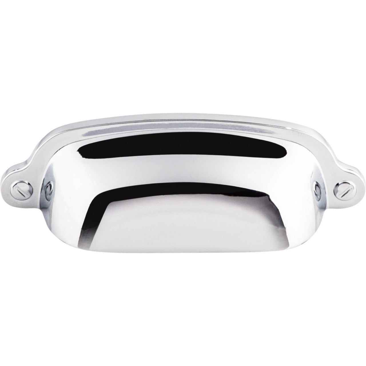 Top Knobs M1911: 2-9/16" cc Charlotte Cup Cabinet Pull - Polished Chrome
