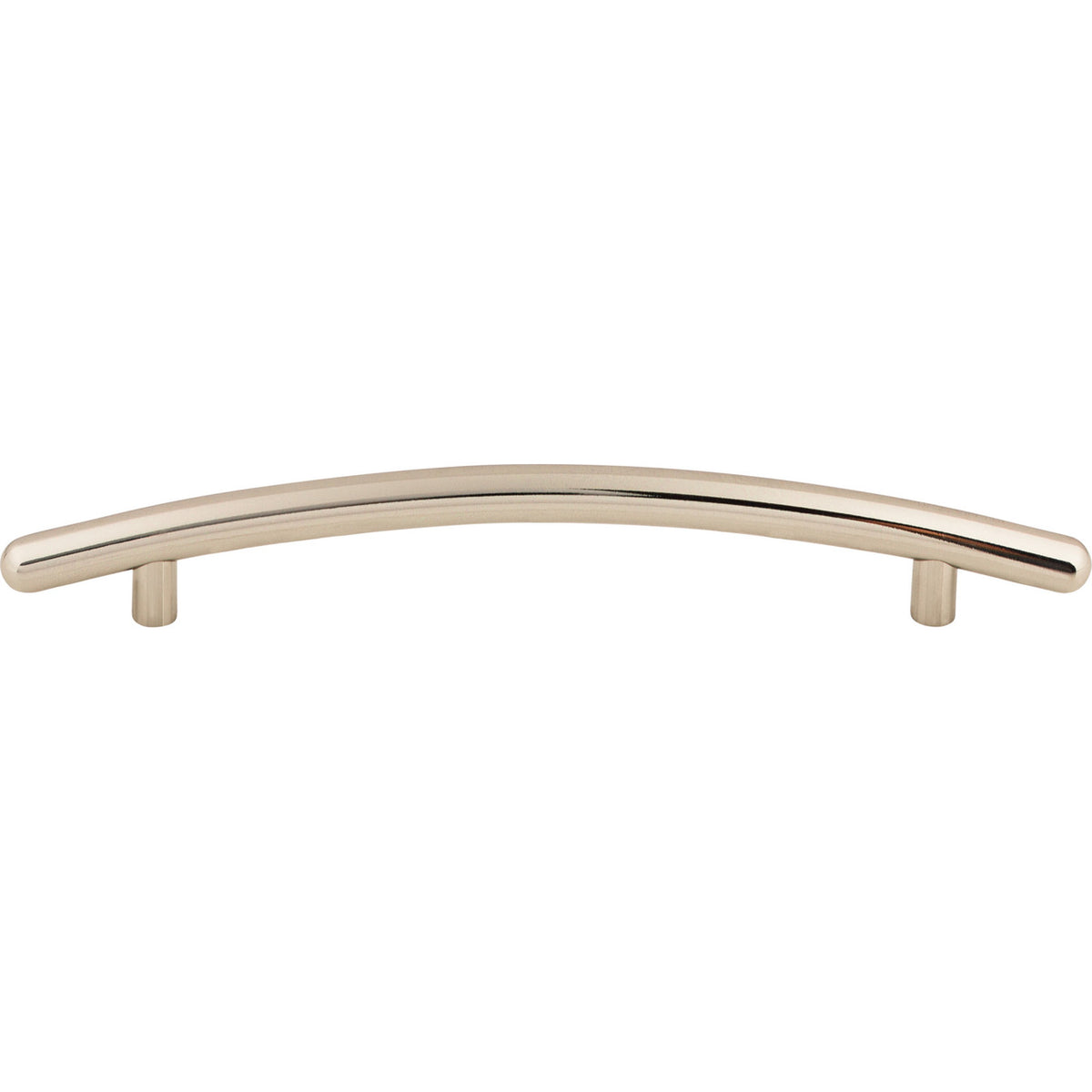 Top Knobs M1952: 6-5/16" cc Nouveau Curved Bar Cabinet Pull - Polished Nickel