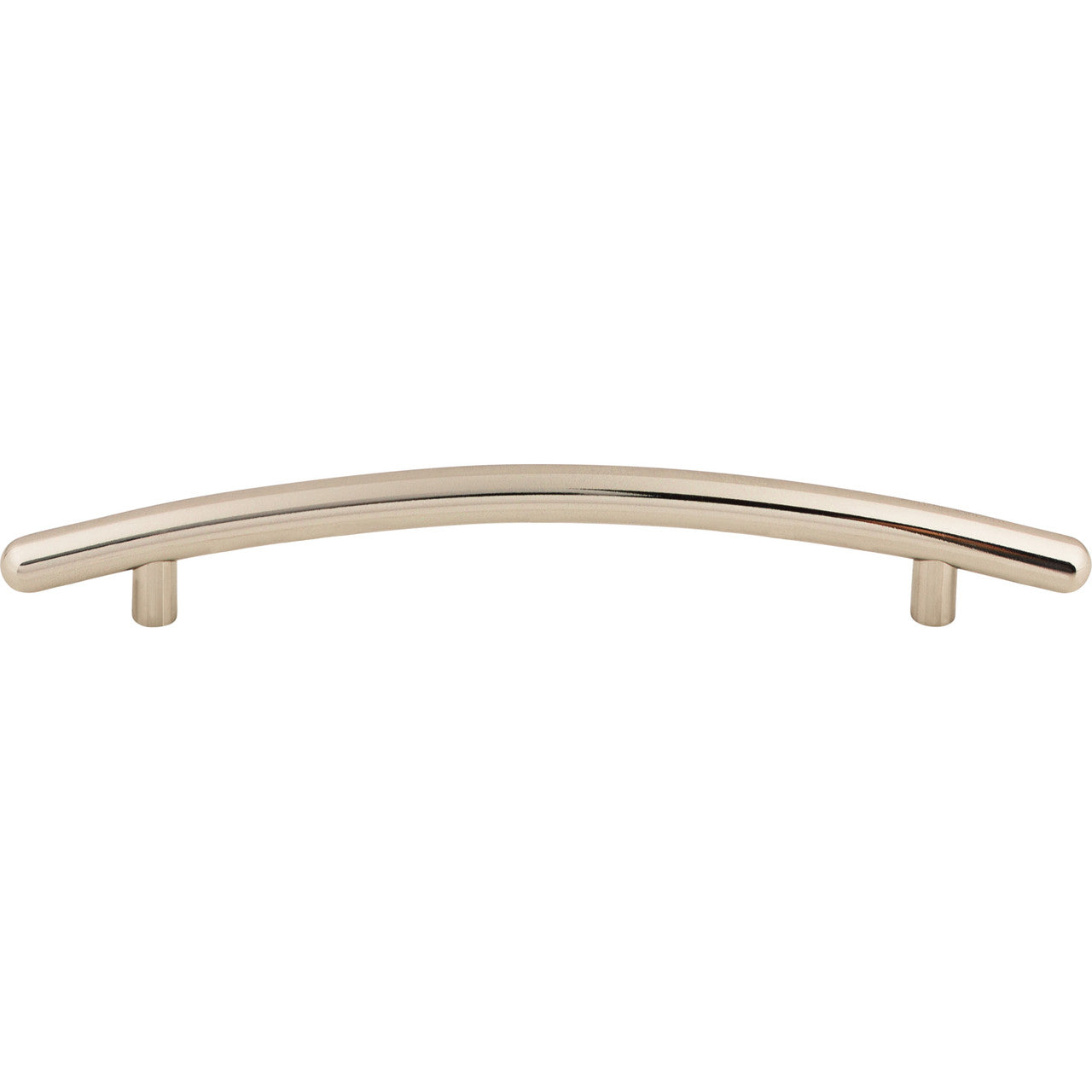 Top Knobs M1952: 6-5/16" cc Nouveau Curved Bar Cabinet Pull - Polished Nickel