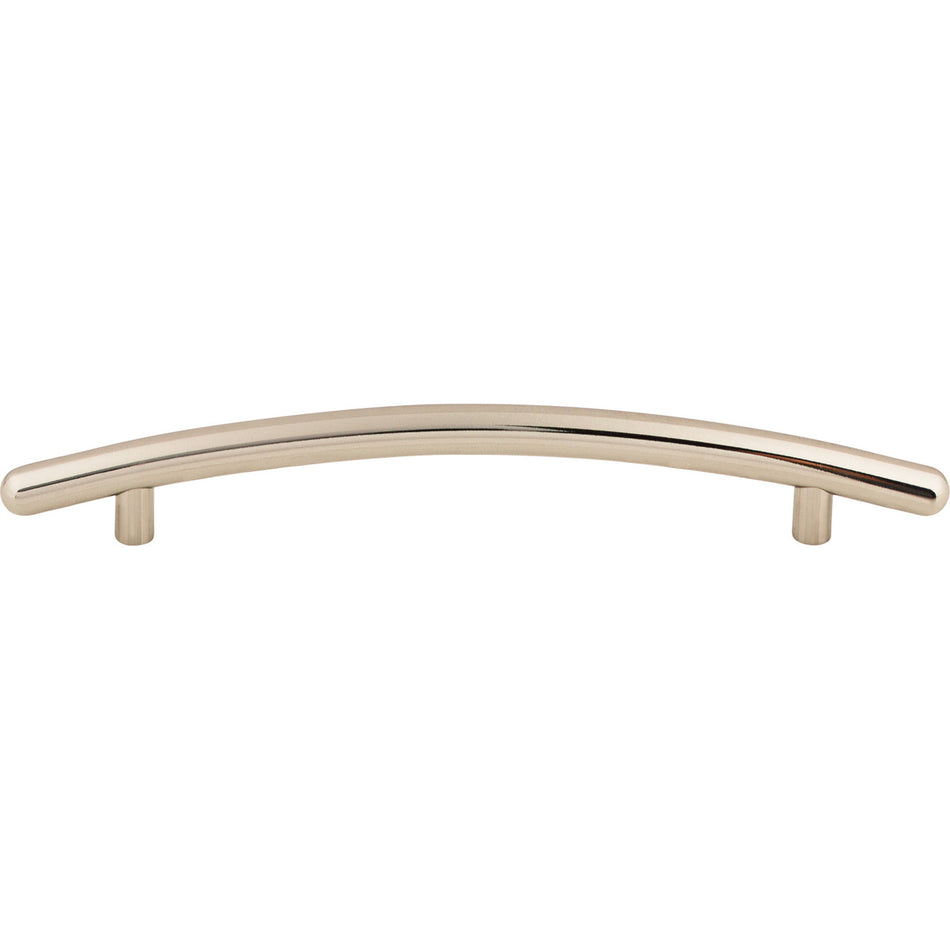 Top Knobs M1952: 6-5/16" cc Nouveau Curved Bar Cabinet Pull - Polished Nickel