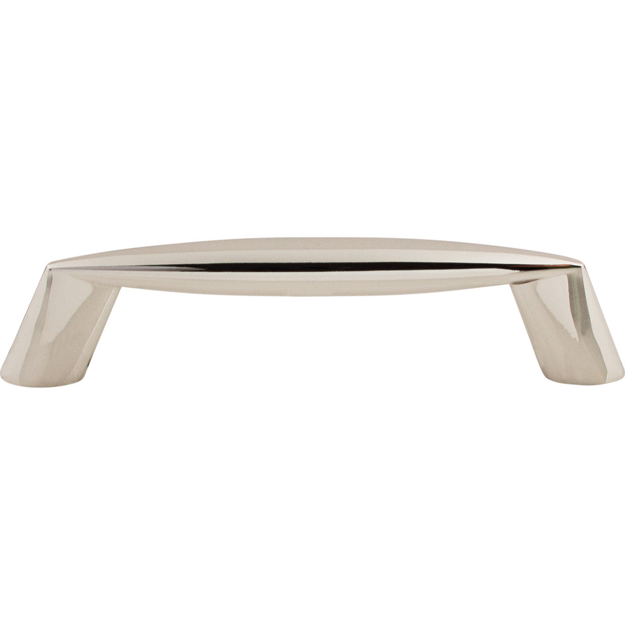 Top Knobs M1954: 3-3/4" cc Rung Round Bar Cabinet Pull - Polished Nickel
