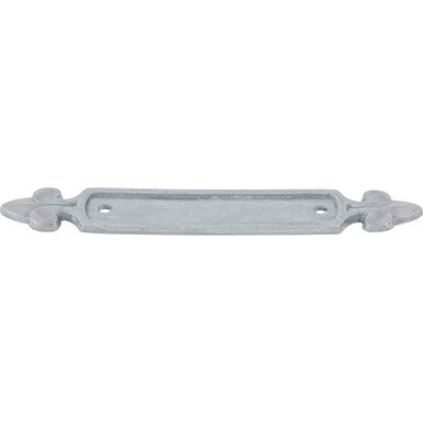 Top Knobs M197: 2-1/2" cc Dover Rectangle Backplate - Pewter Light
