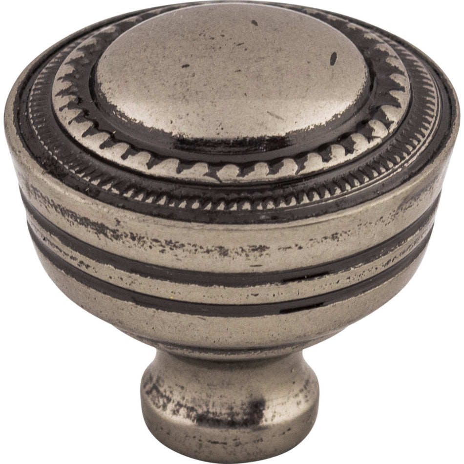 Top Knobs M198: 1-1/4" Contessa Round Cabinet Knob - Pewter Antique