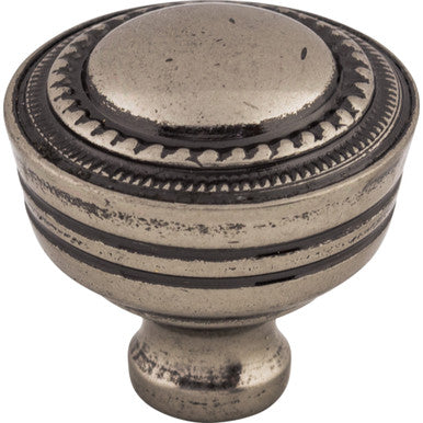Top Knobs M198: 1-1/4" Contessa Round Cabinet Knob - Pewter Antique