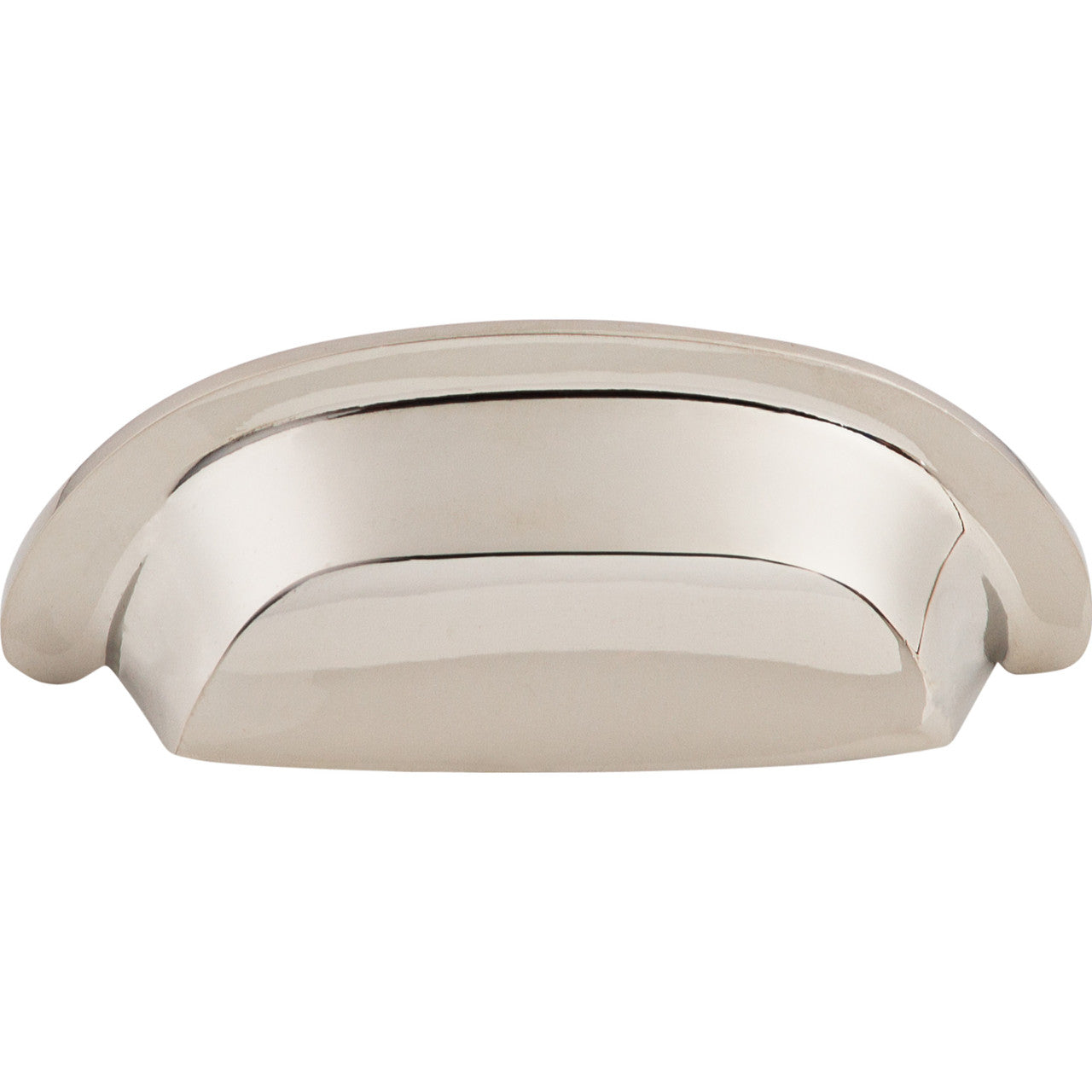 Top Knobs M2004: 3" cc Aspen II Cup Cabinet Pull - Polished Nickel