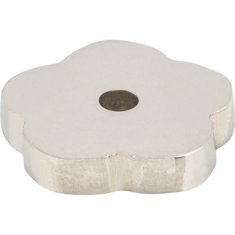 Top Knobs M2007: Aspen II Flower Backplate - Polished Nickel