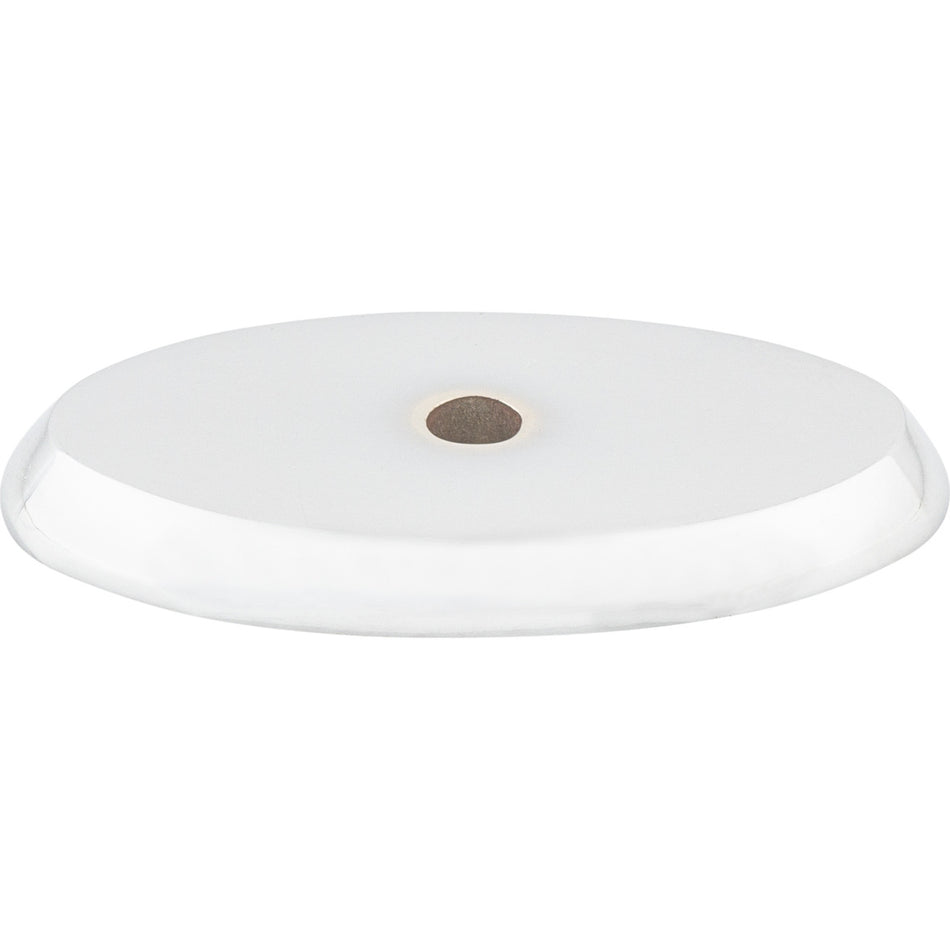 Top Knobs M2015: Aspen II Oval Backplate - Polished Chrome