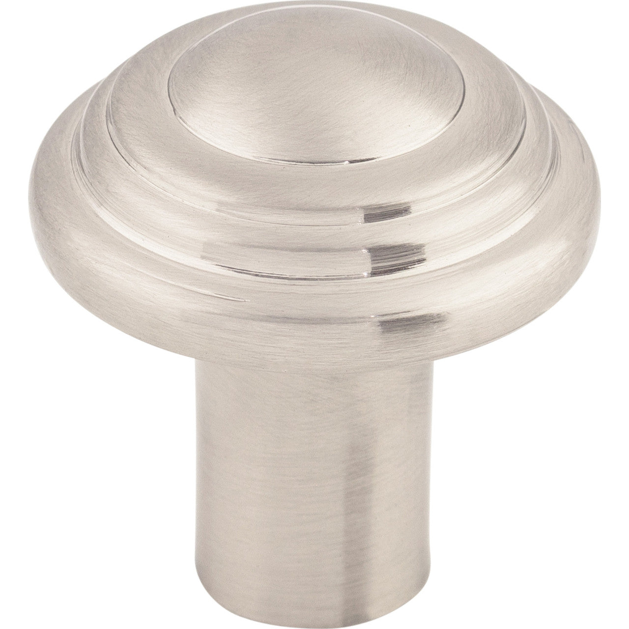 Top Knobs M2032: 1-1/4" Aspen II Round Button Cabinet Knob - Brushed Satin Nickel