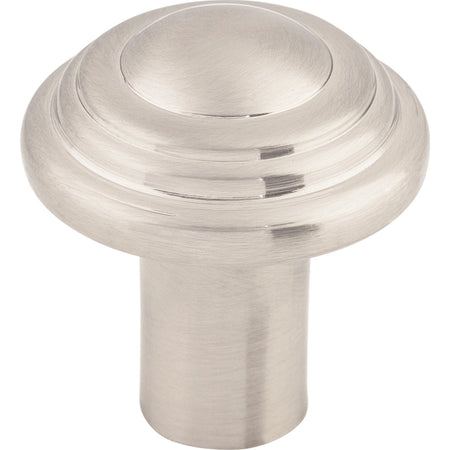 Top Knobs M2032: 1-1/4" Aspen II Round Button Cabinet Knob - Brushed Satin Nickel