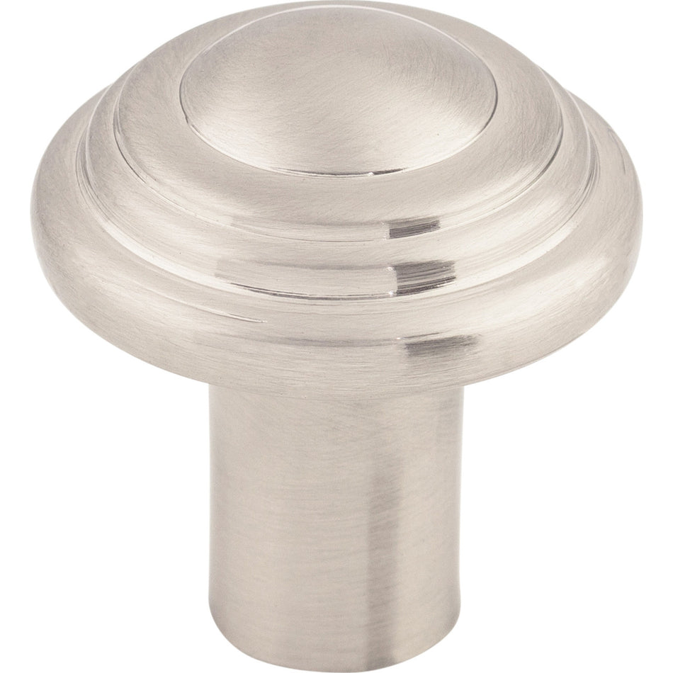 Top Knobs M2032: 1-1/4" Aspen II Round Button Cabinet Knob - Brushed Satin Nickel
