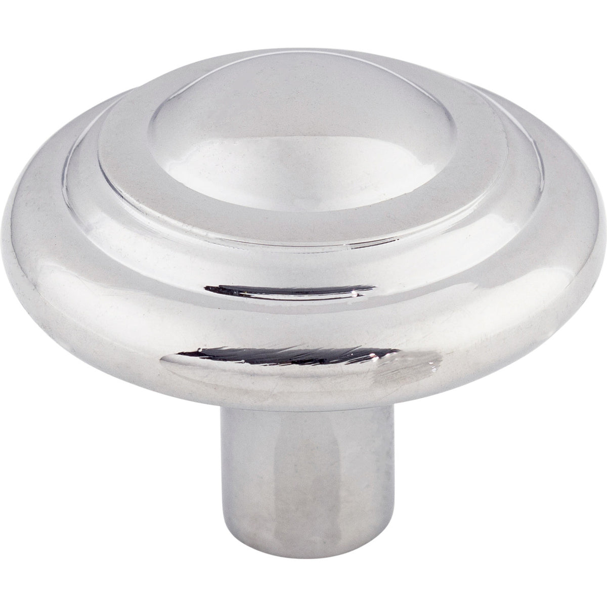 Top Knobs M2036: 1-3/4" Aspen II Round Button Cabinet Knob - Polished Chrome