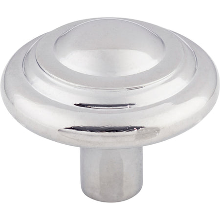 Top Knobs M2036: 1-3/4" Aspen II Round Button Cabinet Knob - Polished Chrome