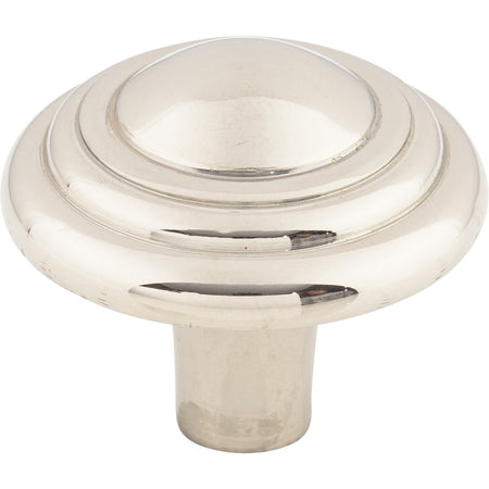 Top Knobs M2037: 1-3/4" Aspen II Round Button Cabinet Knob - Polished Nickel