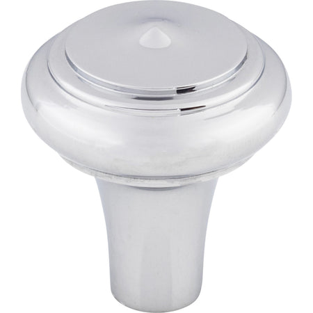 Top Knobs M2042: 1-1/4" Aspen II Round Peak Cabinet Knob - Polished Chrome