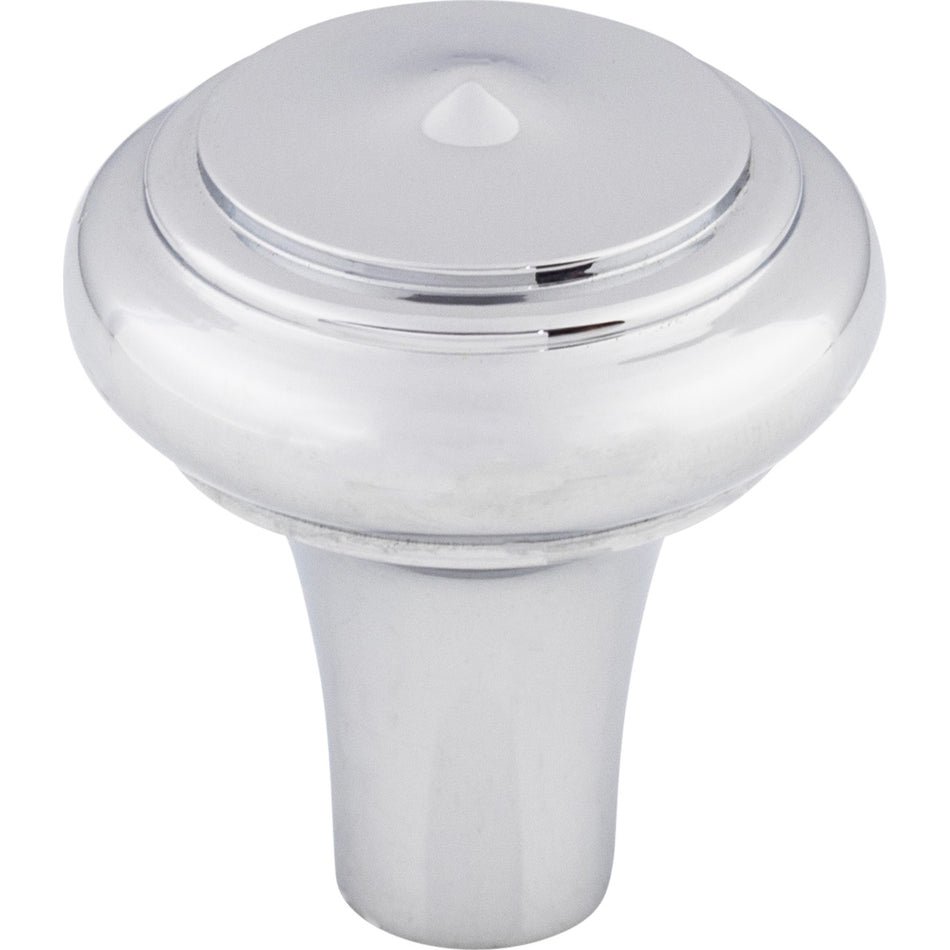 Top Knobs M2042: 1-1/4" Aspen II Round Peak Cabinet Knob - Polished Chrome