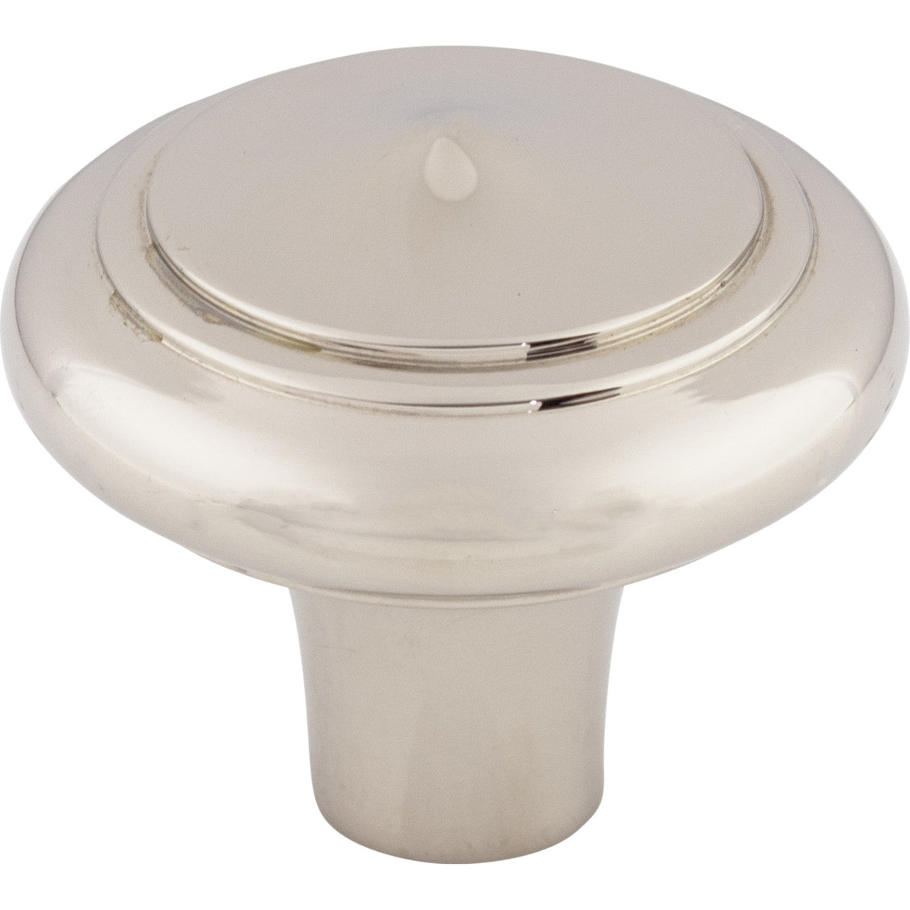Top Knobs M2046: 1-5/8" Aspen II Round Peak Cabinet Knob - Polished Nickel