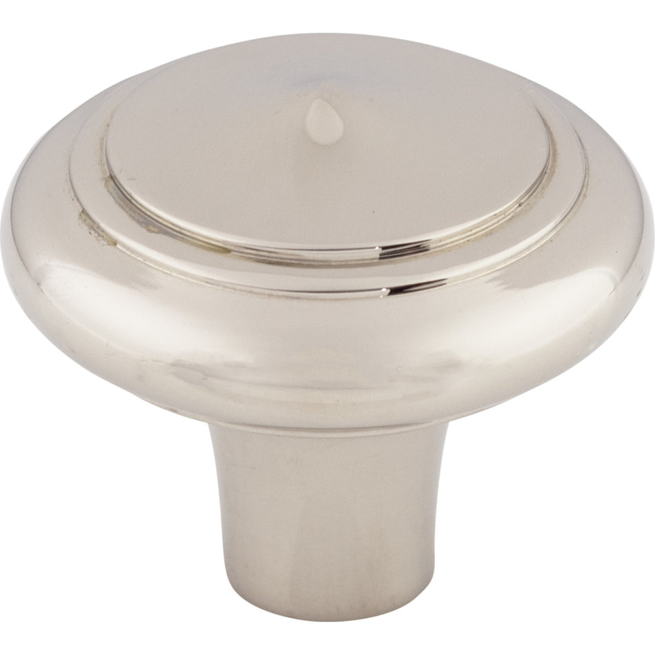 Top Knobs M2046: 1-5/8" Aspen II Round Peak Cabinet Knob - Polished Nickel