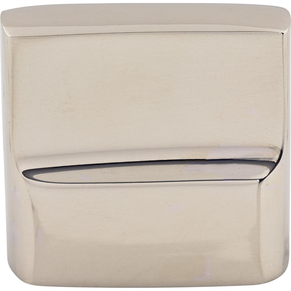 Top Knobs M2052: 1-3/8" Aspen II Flat Sided Cabinet Knob - Polished Nickel