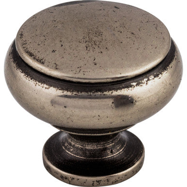 Top Knobs M206: 1-1/4" Cumberland Round Cabinet Knob - Pewter Antique