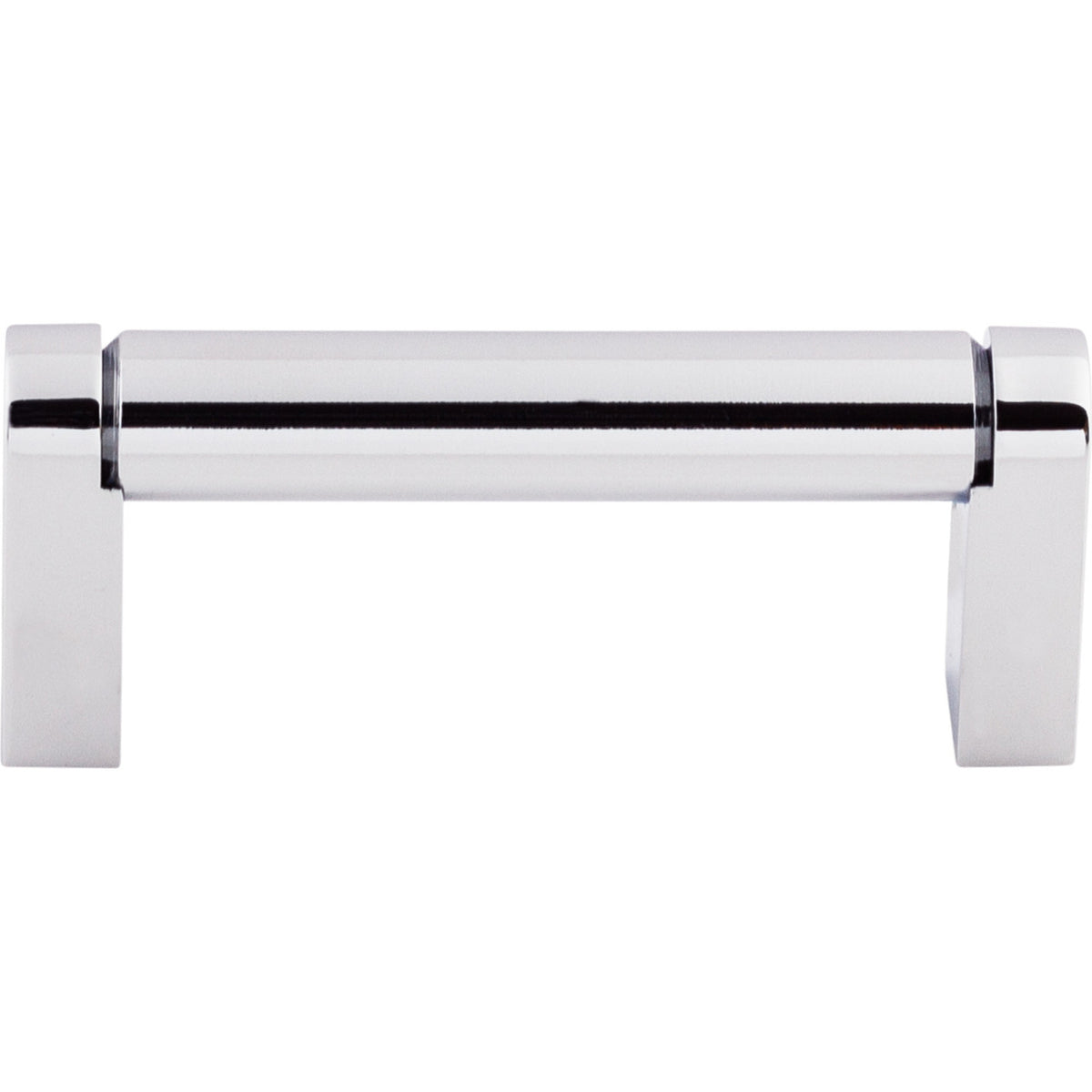 Top Knobs M2089: 3" cc Pennington Round Bar Cabinet Pull - Polished Chrome