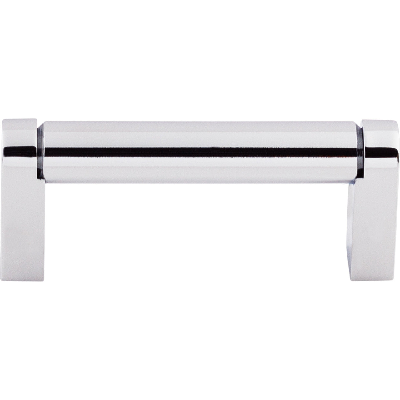 Top Knobs M2089: 3" cc Pennington Round Bar Cabinet Pull - Polished Chrome