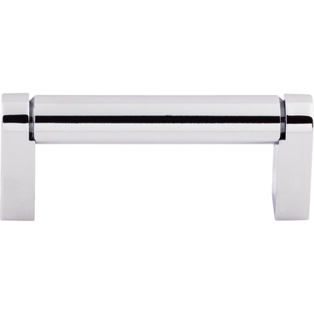 Top Knobs M2089: 3" cc Pennington Round Bar Cabinet Pull - Polished Chrome