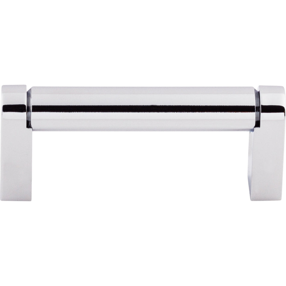 Top Knobs M2089: 3" cc Pennington Round Bar Cabinet Pull - Polished Chrome