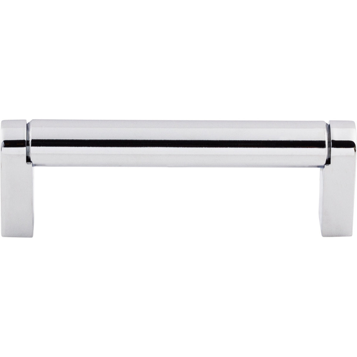 Top Knobs M2090: 3-3/4" cc Pennington Round Bar Cabinet Pull - Polished Chrome