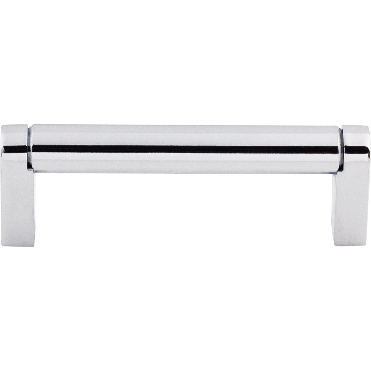 Top Knobs M2090: 3-3/4" cc Pennington Round Bar Cabinet Pull - Polished Chrome