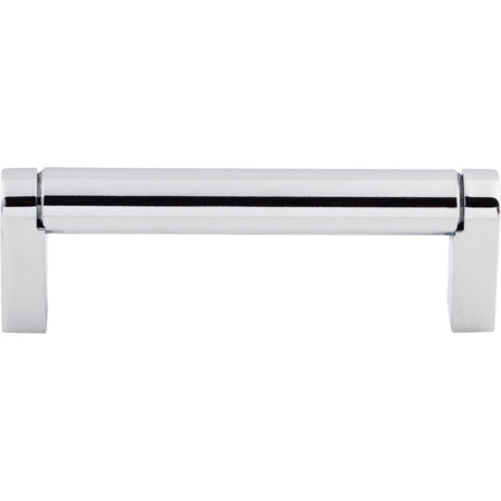 Top Knobs M2090: 3-3/4" cc Pennington Round Bar Cabinet Pull - Polished Chrome