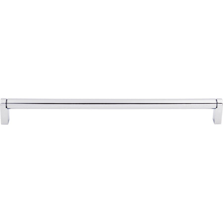 Top Knobs M2094: 11-11/32" cc Pennington Round Bar Cabinet Pull - Polished Chrome